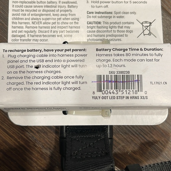 NWT Youly Extrovert LED Dog Harness XS/S (16-20” chest) *Benefits Animal Rescue* - Picture 9 of 9